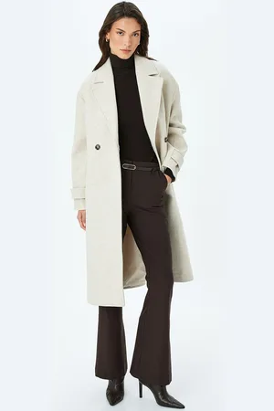 Koton Women Single-Breasted Overcoat