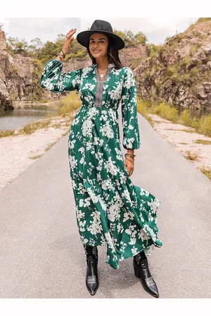 JC Mode Women Floral Printed Maxi Dress