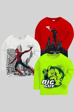 Miss and Chief Boys 3 Avengers Printed Extended Sleeves T-shirt