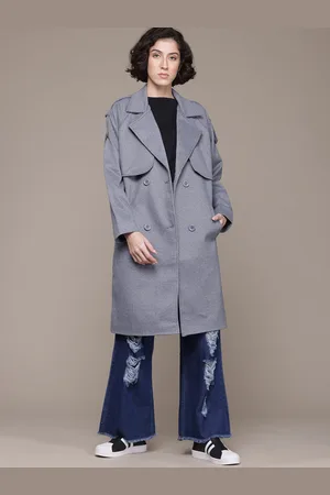 Roadster The Lifestyle Co. Lapel Collar Textured Longline Overcoat