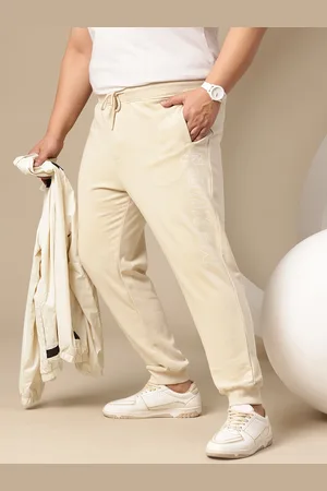 Sztori Men Plus Size Typography Print Joggers