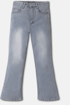 URBANO Boys Regular Fit Washed Bootcut Light Fade Stretchable Jeans