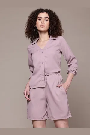 Roadster The Lifestyle Co. Checks Textured Shirt with Short Co-Ord Set