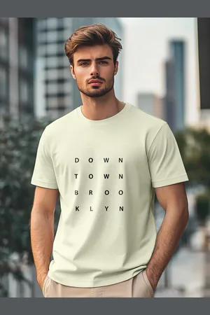 NOBERO Men Typography Printed T-shirt