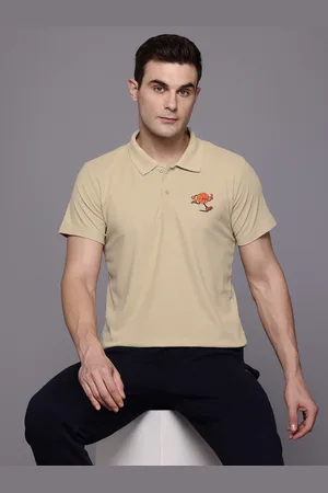 HRX Graphic Placement Print Polo Collar Lifestyle T-shirt