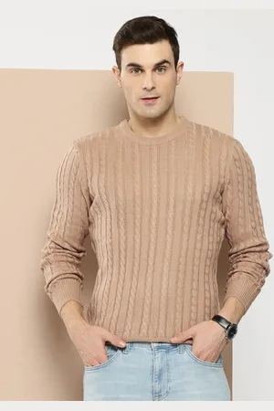 Invictus Men Cable Knit Acrylic Pullover