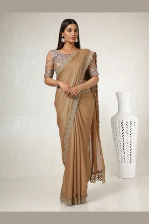 Soch Sequinned Embellished Pure Chiffon Saree