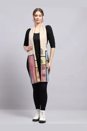 Monte Carlo Women Floral Printed Woven Design Stole