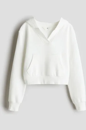 H&M Girls V-Neck Hoodie Sweatshirt