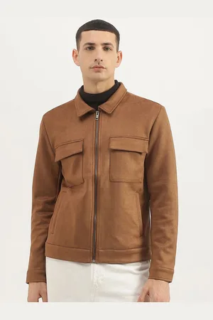 Benetton Men Spread Collar Solid Casual Tailored Jacket