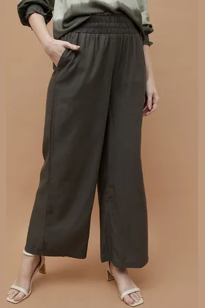 Lifestyle Women Regular Fit Pleated Trousers