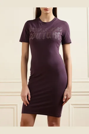 VERSACE Women Cotton Printed T-Shirt Dress
