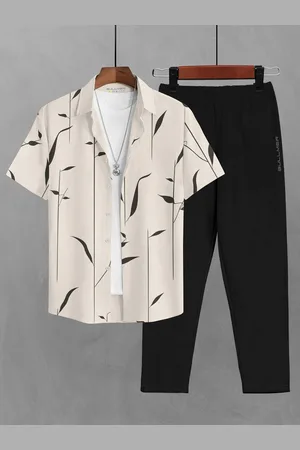 bullmer Floral Printed Shirt & Track Pant