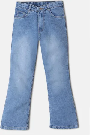 URBANO Boys Regular Fit Washed Bootcut Light Fade Stretchable Jeans