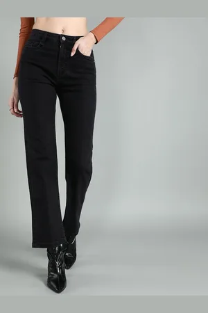 Guti Women Straight Fit Mid-Rise Stretchable Jeans