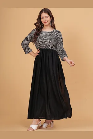 DRESSAR Bandhani Printed Round Neck Straight Kurta
