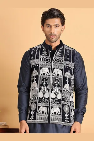 Jompers Men Embroidered Nehru Jackets