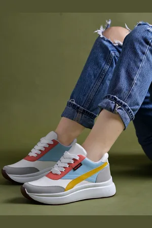 Shoetopia Women Round Toe Lightweight Sneakers