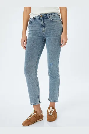 Koton Women Cotton Slim Fit Straight Fit Jeans