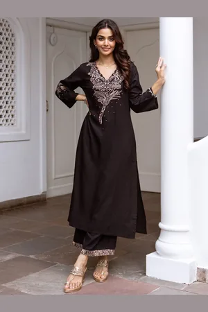 Indo Era Women Floral Embroidered Regular Kurta with Trousers