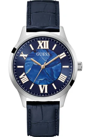 Guess Men Dress Marble Patterned Dial Analogue Watch U1435G1M
