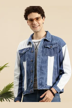 Mast & Harbour Colourblocked Pure Cotton Denim Jacket