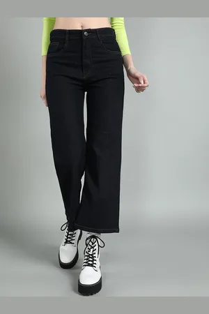 Guti Women Flared High-Rise Low Distress Stretchable Jeans