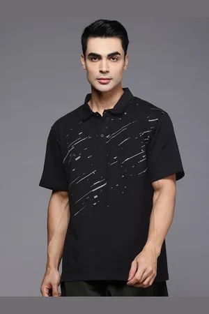 HRX Printed Polo Collar T-shirt