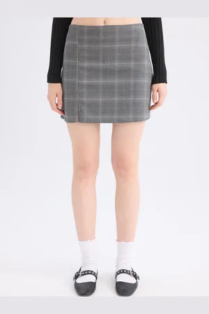 DeFacto Checked A-Line Mini Skirts
