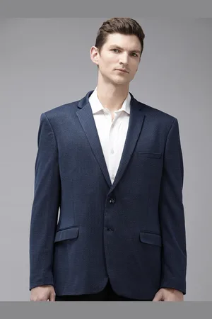 Park Avenue Super Slim Fit Self Design Single-Breasted Formal Blazers