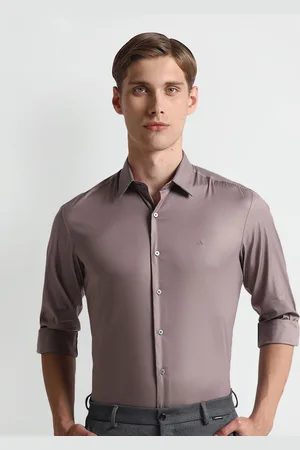 Arrow Slim Fit Twill Spread Collar Long Sleeves Formal Shirt