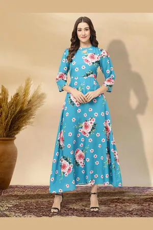BAESD Floral Print Applique Fit & Flare Dress