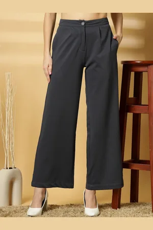 OOMPH Women Relaxed Pleated Trousers