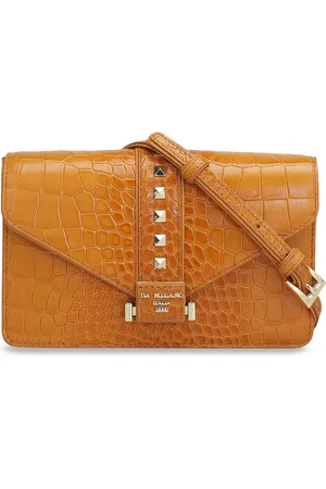 Da Milano Women Textured Structured Leather Sling Bag