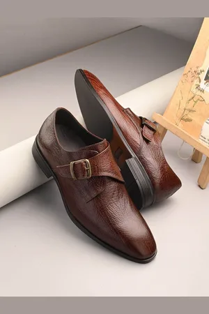 CARLO ROMANO Men Textured Formal Monk Shoes