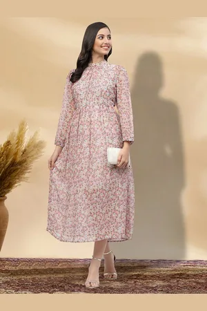 BAESD Floral Print Applique Fit & Flare Dress