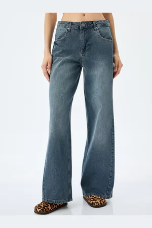 Koton Women Cotton Wide Leg Jeans