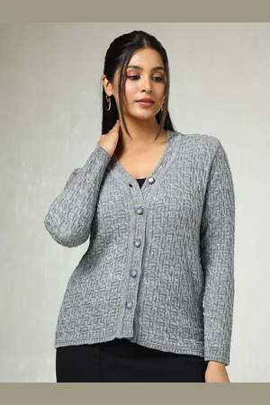 Soch Women Checked Long Sleeves Cardigan
