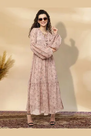 BAESD Floral Print Applique Fit & Flare Dress