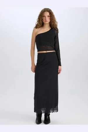 DeFacto Printed Straight Maxi Skirt