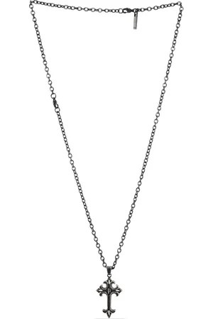 Police Men Black Necklace
