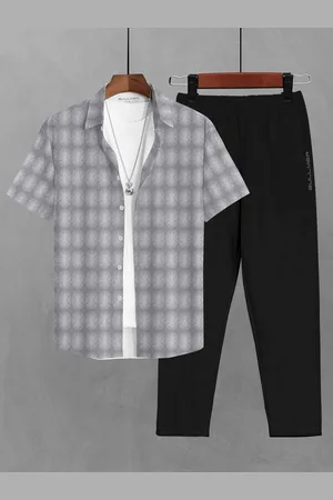 bullmer Printed Short Sleeves Shirt With Trouser