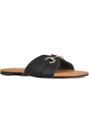Inc 5 Women Slip-On Open Toe Flats with Buckles