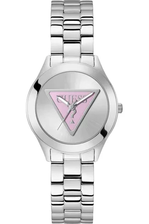Guess Women Trend Tri Plaque Patterned Analogue Watch GW0675L1