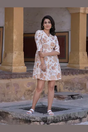 Kalini Floral Print Fit & Flare Mini Dress