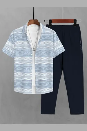 bullmer Ethnic Motifs Printed Shirt With Trousers