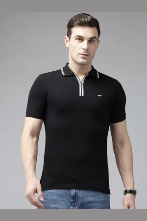 Park Avenue Slim Fit Half Zipper Polo T-shirt