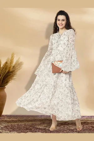 BAESD Floral Print Applique Fit & Flare Dress