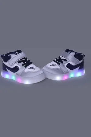 BAESD Unisex Kids Colourblocked LED Velcro Sneakers