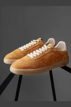 RARE RABBIT Men Woolton Perforated Suede Sneakers